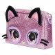 PURSE PETS - Sac-pochette Chaton - Rose pailleté - Fonction lumineuse - Piles fournies