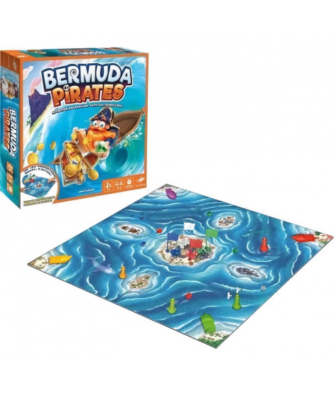 Bermuda Pirates - Asmodee - Jeu de société magnétique - Jeu d'action 2 a 4 personnes - 7 ans et plus