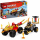 LEGO NINJAGO 71789 Le Combat en Voiture et en Moto de Kai et Ras, Jouet Enfants Des 4 Ans