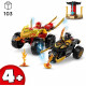 LEGO NINJAGO 71789 Le Combat en Voiture et en Moto de Kai et Ras, Jouet Enfants Des 4 Ans