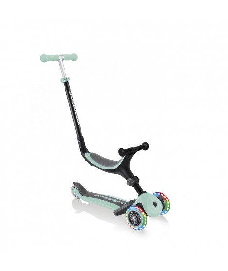 GLOBBER - Trottinette évolutive GO-UP FOLDABLE PLUS LIGHTS avec siege, Vert Menthe