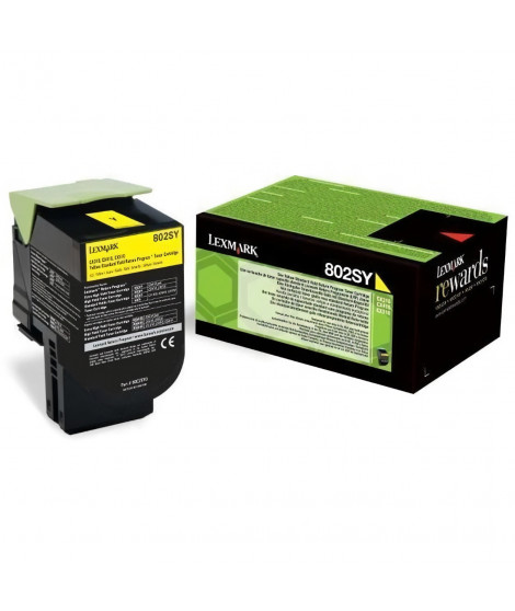 Lexmark Toner 802SY - 80C2SY0 - Jaune - 2?000 pages