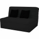 Banquette BZ 2 places - DUNLOPILLO - ReVEUR - Matelas Slyde 188x138 - Pearl noir