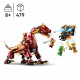 LEGO NINJAGO 71793 Le Dragon de Lave Transformable de Heatwave, Jouet de Dragon avec Minifigurines