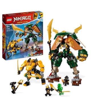 LEGO NINJAGO 71794 L'Équipe de Robots des Ninjas Lloyd et Arin, Jouet de Ninja pour Enfants