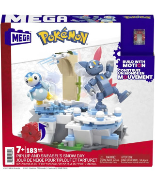 Mega Construx - Pokemon - Tiplouf Et Farfuret A La Neige - Construction - 6 Ans Et +