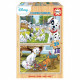 Puzzles en bois Disney Animals - Dalmatiens et Aristochats - 2x25 pieces