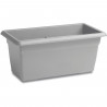 Bac a fleur rectangulaire MEDITERRANEO - 60L - 80 cm - Pmastique - Stone grey