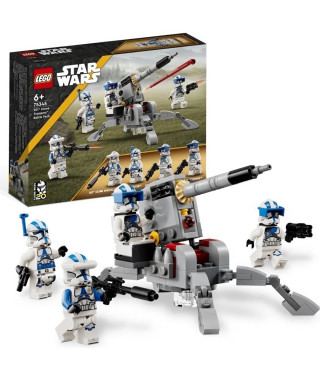 LEGO Star Wars 75345 Pack de Combat des Clone Troopers de la 501eme Légion, Jouet avec Canon