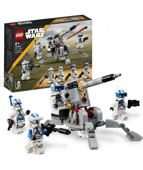 LEGO Star Wars 75345 Pack de Combat des Clone Troopers de la 501eme Légion, Jouet avec Canon