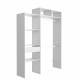 Kit dressing ARTIC  - Décor Blanc - 1 colonne + 2 penderies + 1 tiroir - L 120/158 x P 40 x H 203 xm - EKIPA