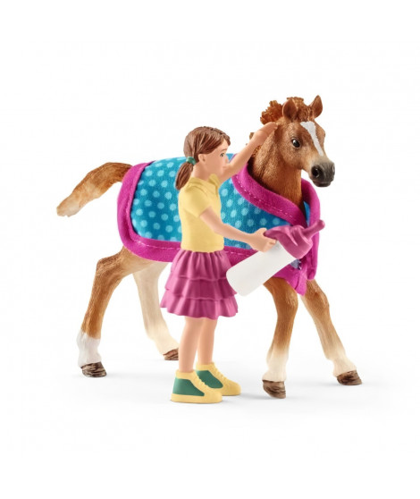 Schleich - Poulain avec couverture - 42361