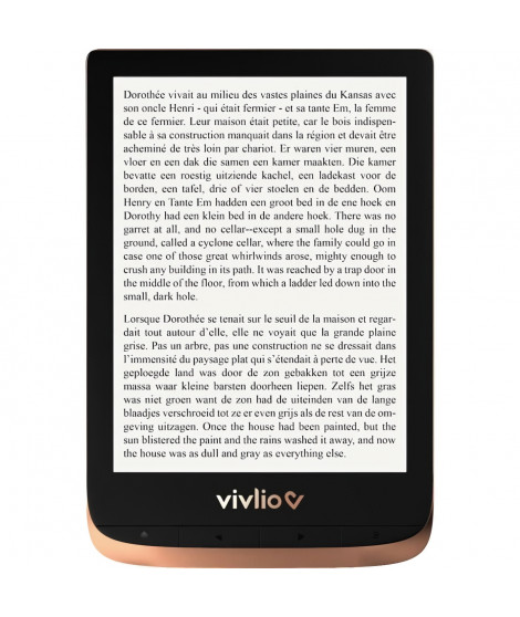 Liseuse numérique Vivlio Touch HD + Pack d'ebooks de plus de 8 Ebooks OFFERT