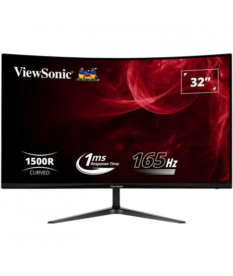 Ecran PC Gamer Incurvé - VIEWSONIC VX3218 - PC - MHD - 32 FHD - Dalle VA - 1 ms - 165Hz - DisplayPort - AMD FreeSync