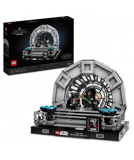 LEGO Star Wars 75352 Diorama de la Salle du Trône de l'Empereur, Maquette avec Sabres Laser