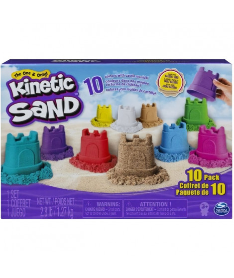 Sable Kinetic Sand - Coffret de 10 packs couleurs de 127g - SPIN MASTER