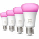 Philips Hue White & Color Ambiance, ampoule LED connectée E27, équivalent 60W, 800 lumen, Pack de 4, compatible Bluetooth