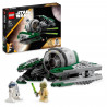 LEGO Star Wars 75360 Le Chasseur Jedi de Yoda, Jouet The Clone Wars avec la Minifigurine Yoda et Figurine R2-D2