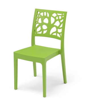 Lot de 4 chaises de jardin TETI ARETA - 52 x 46 x H 86 cm - Vert anis