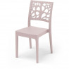 Lot de 4 chaises de jardin TETI ARETA - 52 x 46 x H 86 cm - Rose pastel