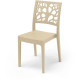 Lot de 4 chaises de jardin TETI ARETA - 52 x 46 x H 86 cm - Sable