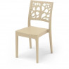 Lot de 4 chaises de jardin TETI ARETA - 52 x 46 x H 86 cm - Sable