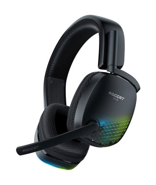 Casque-Micro Gaming Sans Fil ROCCAT SYN Pro Air Noir - Circum-aural Son Surround 3D