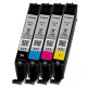 Pack de 4 cartouches d'encre - CANON - CLI-571 - Noir/Cyan/Magenta/Jaune