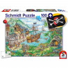 Dans la baie aux pirates - avec add on (drapeau pirate) - 100 pcs - SCHMIDT SPIELE