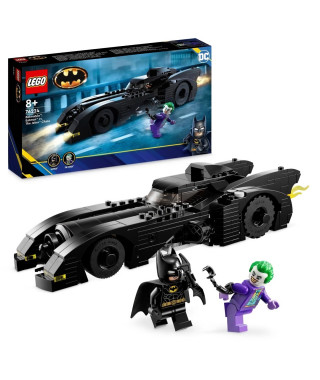 LEGO DC 76224 La Batmobile : Poursuite entre Batman et le Joker, Jouet de Voiture Batmobile, avec Figurines