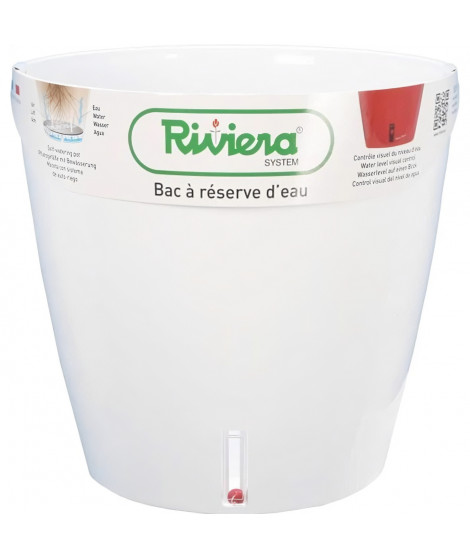 RIVIERA Pot rond Eva New en plastique - Ø 31 cm - 14,5 L - Blanc