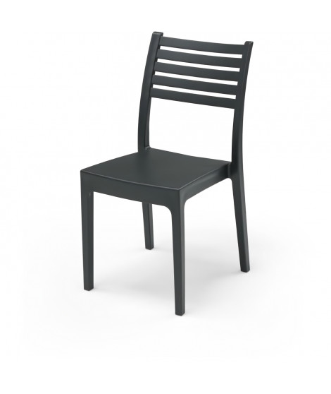 Lot de 4 chaises de jardin OLIMPIA ARETA - 52 x 46 x H 86 cm - Anthracite