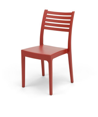 Lot de 4 chaises de jardin OLIMPIA ARETA - 52 x 46 x H 86 cm - Rouge