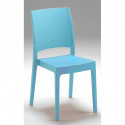 Lot de 4 chaises de jardin FLORA ARETA - 52 x 46 x H 86 cm - Azur