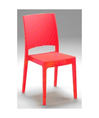 Lot de 4 chaises de jardin FLORA ARETA - 52 x 46 x H 86 cm - Rouge