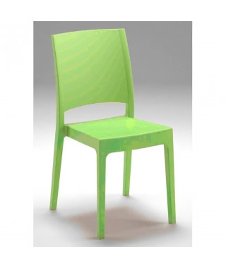 Lot de 4 chaises de jardin FLORA ARETA - 52 x 46 x H 86 cm - Vert anis