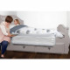 Barriere de lit extra-large pliable et portable Dreambaby Nicole - 150 x 50 cm - Blanche