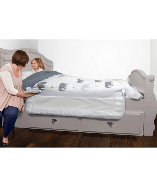 Barriere de lit extra-large pliable et portable Dreambaby Nicole - 150 x 50 cm - Blanche