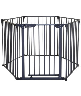 Dreambaby Royale Converta 3 en 1 Parc pour bébé, pare-feu et séparateur de piece, anthracite (convient jusqu'a 3,8 m)