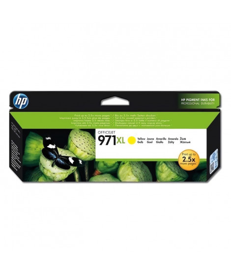 HP 971XL Cartouche d'encre jaune grande capacité  authentique (CN628AE) pour HP Officejet Pro X451/X476/X551/X576