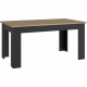 Table a manger seule PILVI - Style Contemporain - Particules mélaminé - Décor Chene et Noir - 6 personnes - L 160 x P 77,3 x …