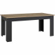 Table a manger seule PILVI - Style Contemporain - Particules mélaminé - Décor Chene et Noir - 8 personnes - L 180 x P 77,3 x …