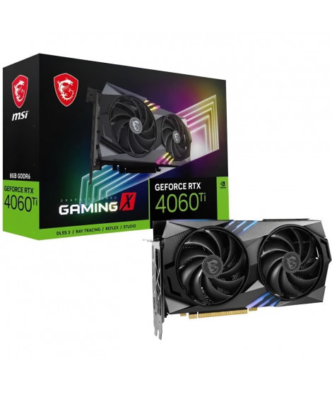 MSI - Nvidia - Carte Graphique - RTX 4060 Ti GAMING X - 8Go