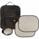 Dreambaby Kit de 4 pieces de voyage de voiture: organiseur de siege arriere, 2 pare-soleil Insta-Cling, miroir Ezy-View.