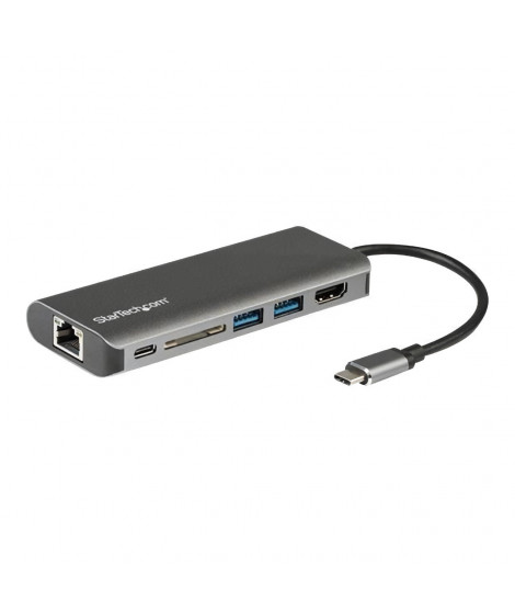 StarTech.com Adaptateur multiport AV numérique USB-C avec HDMI 4K - Lecteur de carte SD et PD (DKT30CSDHPD3)