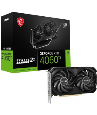 MSI - Nvidia - Carte Graphique - RTX 4060 Ti VENTUS 2X BLACK OC - 8Go