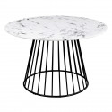 Table a manger - Placage marbre Noir - L 120 x P 120 x H 75 cm- MODA