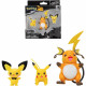 Bandai - Pokémon - Pack évolution - Figurine Pichu 5cm + Figurine Pikachu 8cm + Figurine Raichu 10cm - JW2778