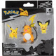 Bandai - Pokémon - Pack évolution - Figurine Pichu 5cm + Figurine Pikachu 8cm + Figurine Raichu 10cm - JW2778