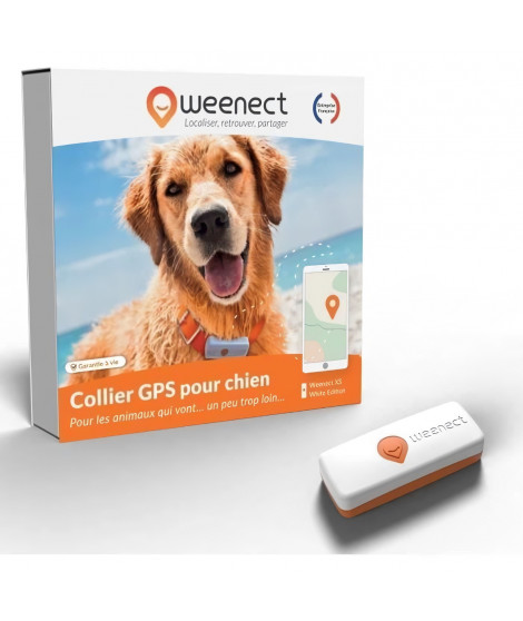 Traceur GPS pour Chien - Weenect XS (White Edition 2023)